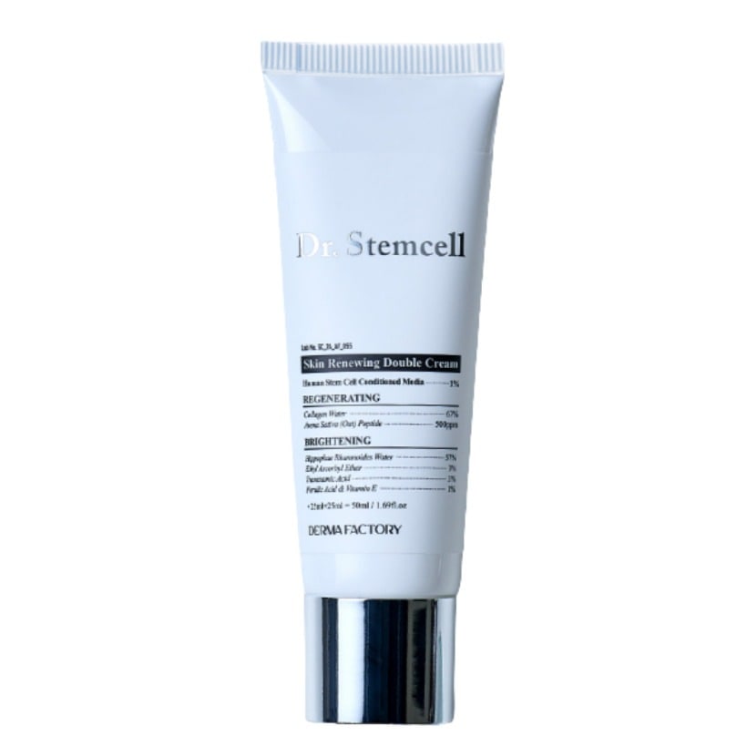 [Dr.Stemcell]7スキンリニューイングダブルクリーム 50mL / ヒト幹細胞培養液/ペプチド/トラネキサム酸3%/ビタミンC誘 導体3%/ナイアシンアミド2%/ハリ弾カケア/ 韓国コスメ