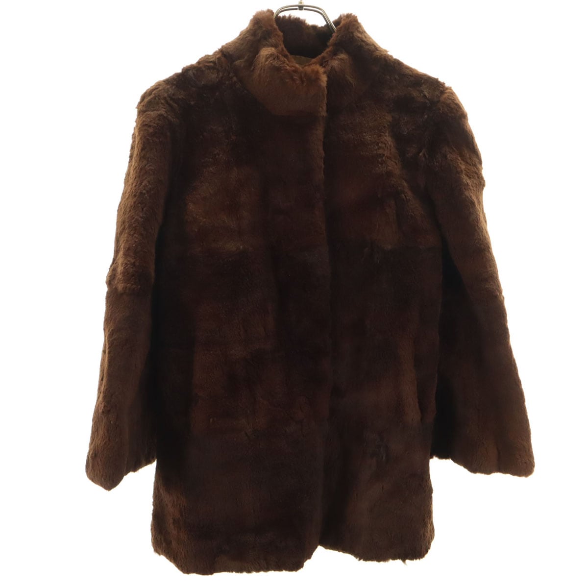 毛皮コート ブラウン レディース 古着