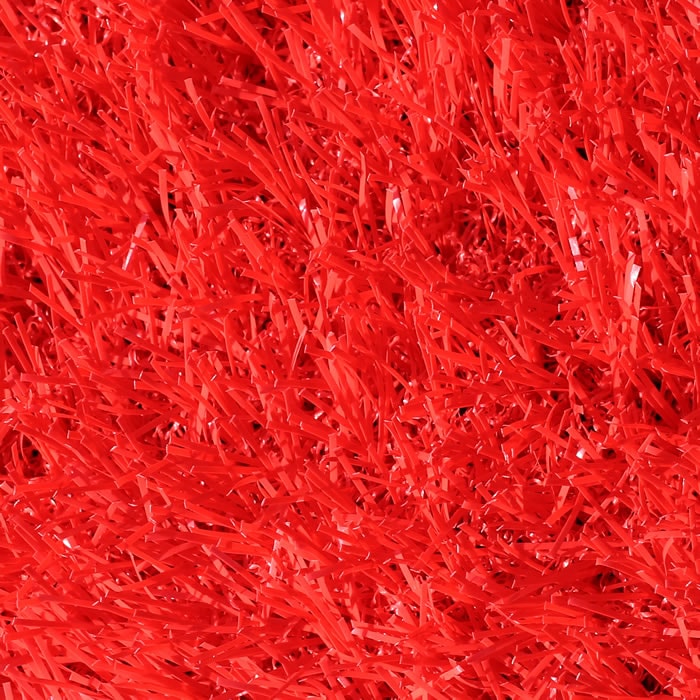 形状記憶リアル人工芝 ビビッドターフ レッド 28mm 巾1m長さ10m VT-RED-0110