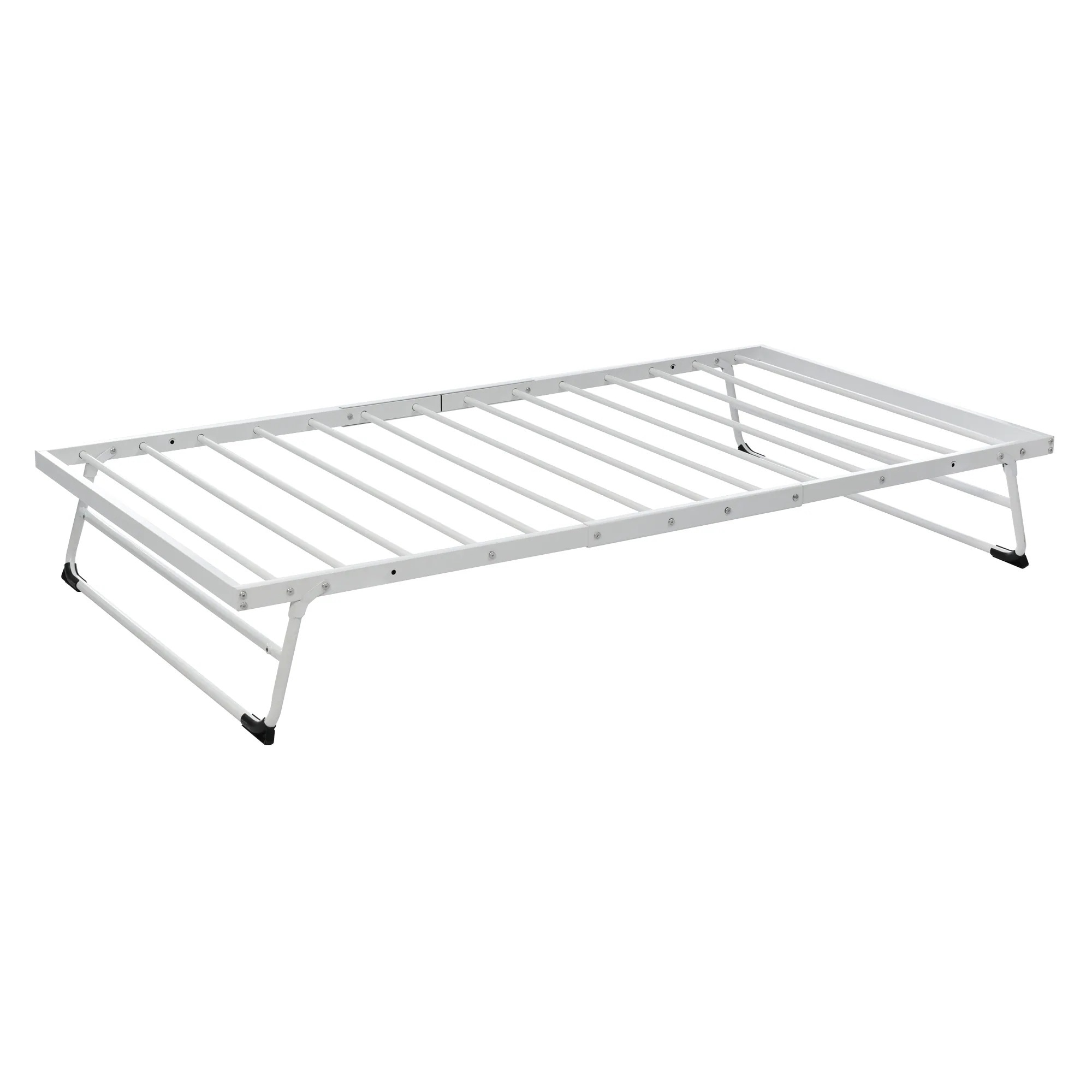 【ホワイト】 パイプベッド 折りたたみベッド シングル 組立簡単 ベッド 下収納 シングルベッド 収納 耐荷重120kg ベッドフレーム コンパクト ベッド 折畳ベッド 省スペース 一人暮ら126