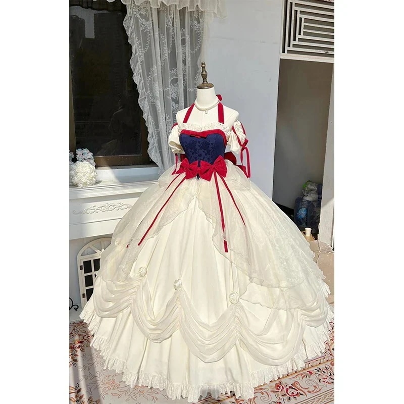 プリンセスドレス アプリコット ロリータ 妖精 ロングドレス フラワー ウェディング ロリータ ギフト 重工業 プリンセスドレス 12,692円