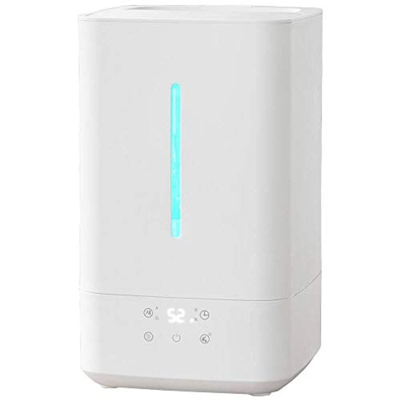 加湿器 ハイブリッド式 5.0L 最大加湿量400ml/h ー加湿量6段階&湿度7段階設定可能ー 大容量 上部給水 アロマ対