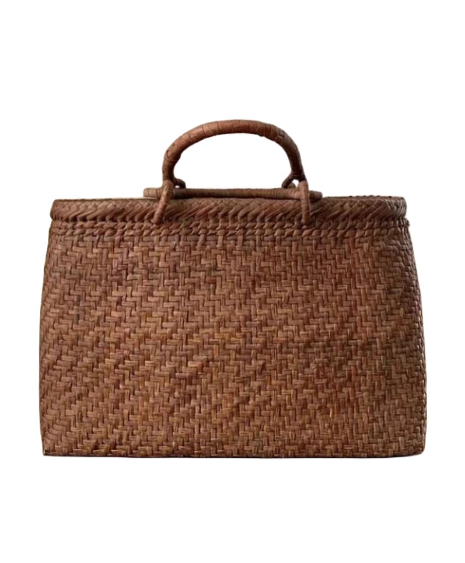 山葡萄 山葡萄かごバッグ 手作り 籠バッグ 網代編み 細ひご 一番皮 内布あり 和服バッグ ゆかたバッグ レディースバッグ (約)幅33本体高さ21.5マチ10cm 22,200円