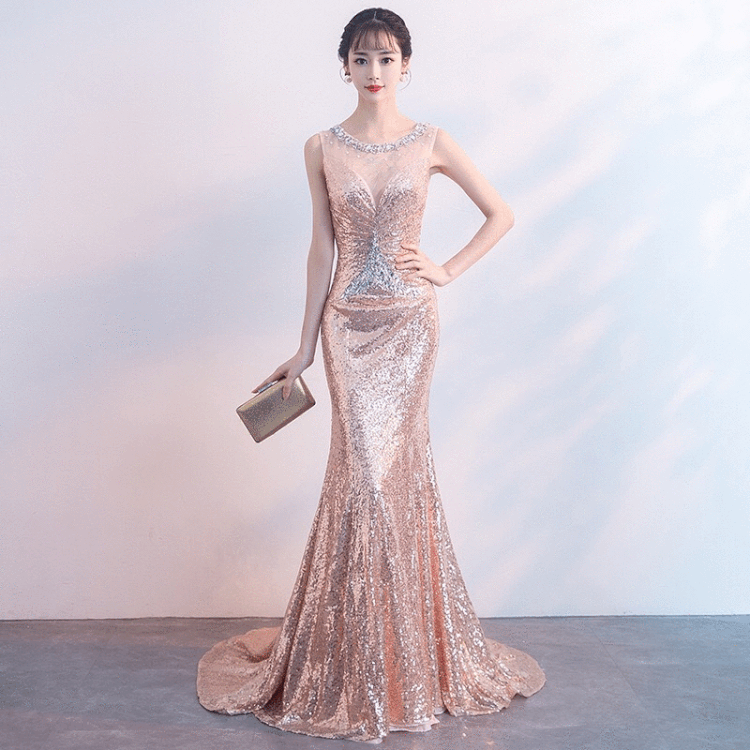 adriana マーメイドドレス ゴールド XS S M L XL 結婚式 パーティードレス ドレス ワンピース 二次会 ロングドレス 大きいサイズ ミモレ丈 ロング丈