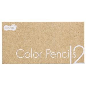 （まとめ） TANOSEE 色鉛筆 12色（各色1本） 1セット [x10セット]