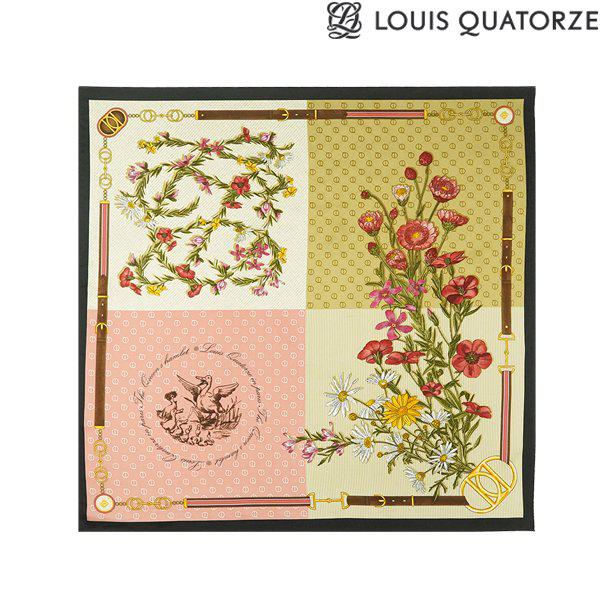 (1WSM082CO) シルクスクエアスカーフ コージーコーラル