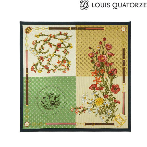 (1WSM082GR) シルクスクエアスカーフ コージーグリーン