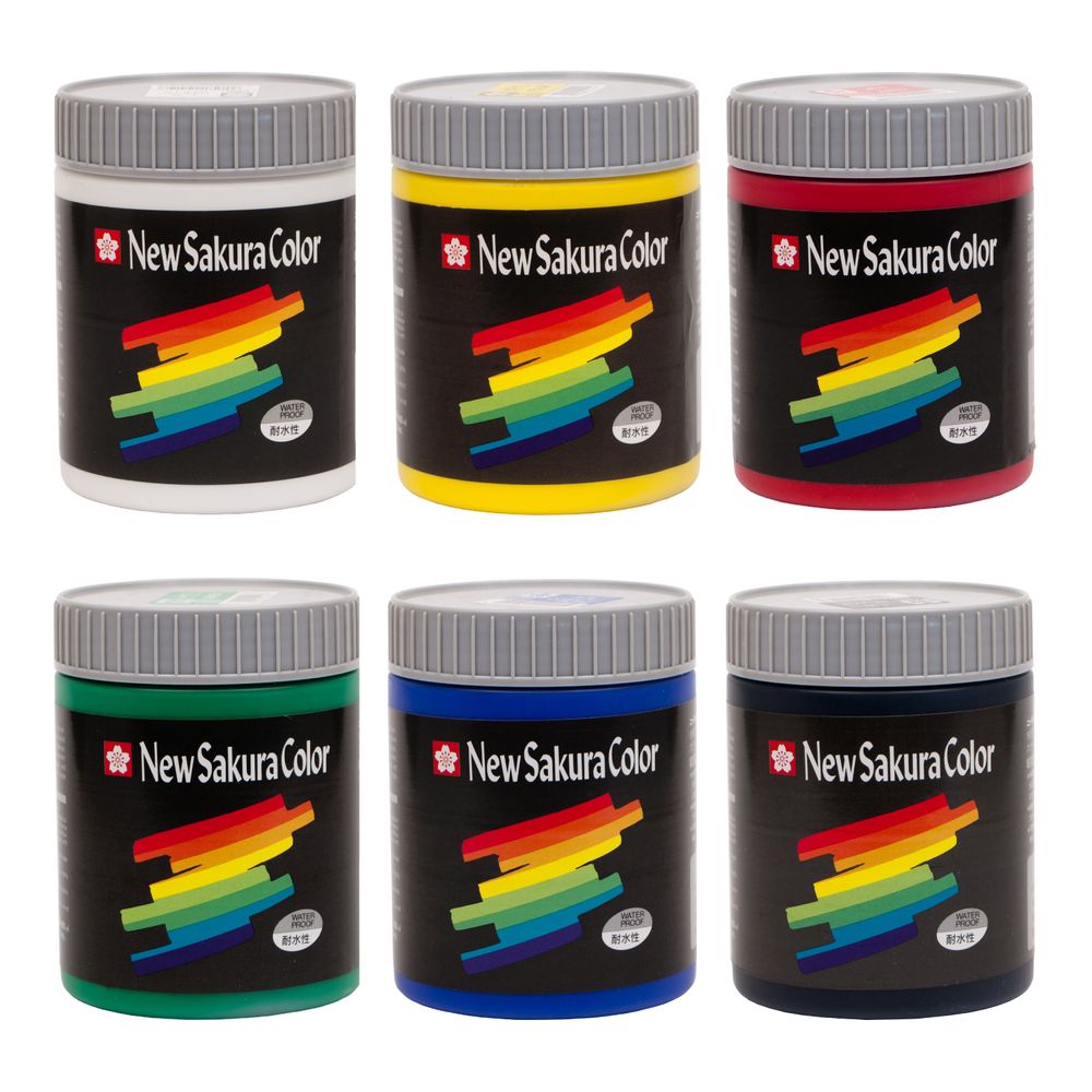 サクラクレパス 絵の具 ニューサクラカラー 600ml 6色セットA ETPW6A
