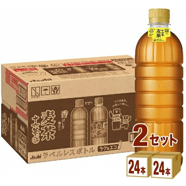 アサヒ 十六茶麦茶 ラベルレス 660ml 2ケース (48本)