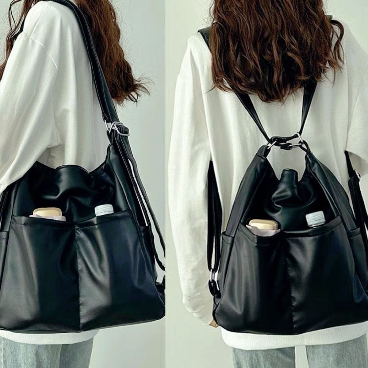 2025 バックバック ショルダーバッグ バッグ トートバッグ 夏のソフトレザーバッグ 大容量トリプルユースバックパック 通勤通学 トートバッグ 多機能リュック 斜めがけランドセル 斜めがけ