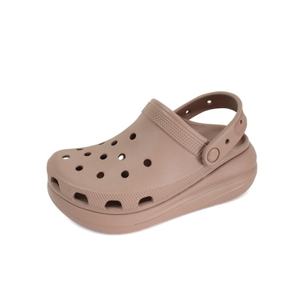 クロックスシューズクロックスクラシッククラッシュチャンキーヒールトールウェッジスリッパサンダルラテ 207521-2Q9