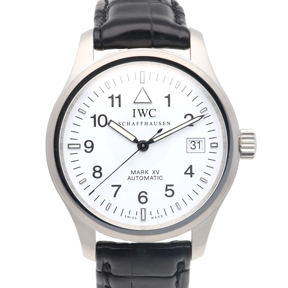 アイダブリューシー シャフハウゼン パイロットウォッチ マークXV 腕時計 ステンレススチール IWC325309 自動巻き 1年保証 IWC SCHAFFHAUSEN 中古
