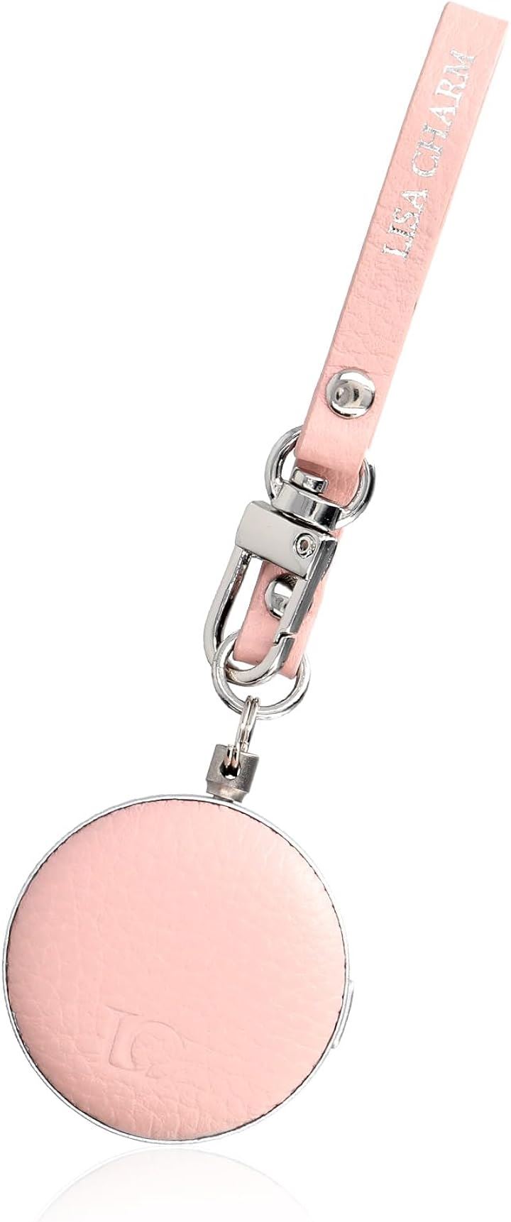 大人用防犯ブザー 女性用防犯ブザー 可愛い おしゃれ バッグチャーム 本革 マカロン ハンドメイド 超軽量( ベリー)