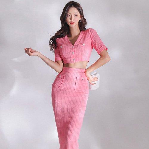 キャバドレス ナイトドレス ミディアムドレス セットアップ ツーピース 半袖 パール ビジュー ワッフル 伸縮性 レディース グラシア