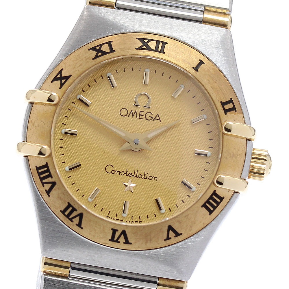 オメガ OMEGA 1362.10 コンステレーション ミニ YGベゼル クォーツ レディース 良品 箱・保証書付き_878139【中古】