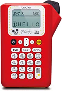 ブラザー工業 ラベルライター ピータッチ PT-J100MCR ミッキーレッド(3.5mm12mm幅/TZeテープ)
