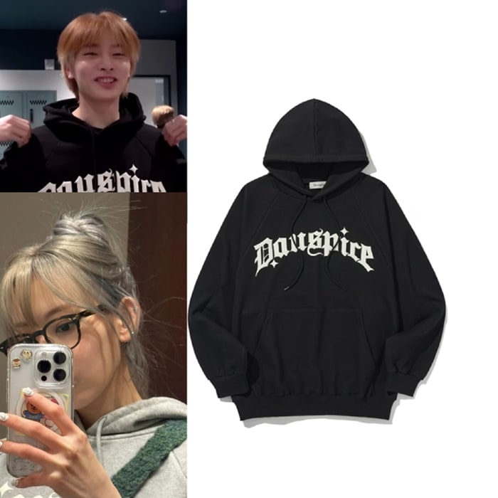 【Stray Kids I.N着用】 Logo Hoodie Black / Gray