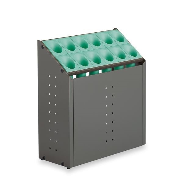 モダン 傘立て C12 グリーン 12本立 幅496mm スチール 樹脂製脚付 テラモト オブリークアーバン 会社 店舗 玄関