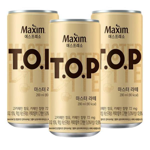 東西食品 マキシム ティーオーピー TOP 200ml x 36缶 マスター ラテ