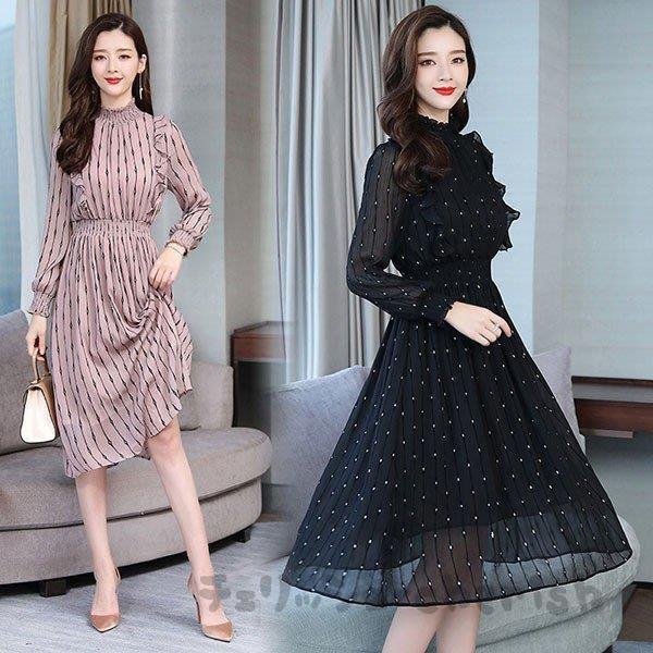 訳ありセール 格安 きれいめ 40代 レディース ワンピース 長袖 新品 着痩せ 通勤 おしゃれ 韓国風 パーティードレス 大きいサイズ ドット柄 シフォン マキシワンピース 春秋 上品 ドレス カラー ピンク Pmb Binawan Ac Id