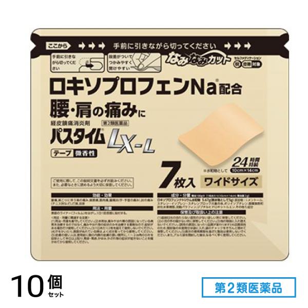 第２類医薬品 パスタイムLX-L ワイドサイズ(10×14cm) 7枚 10個セット