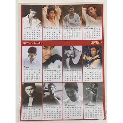 TVXQ 東方神起 チャンミン  カレンダー シール  A4 ス...のサムネイル