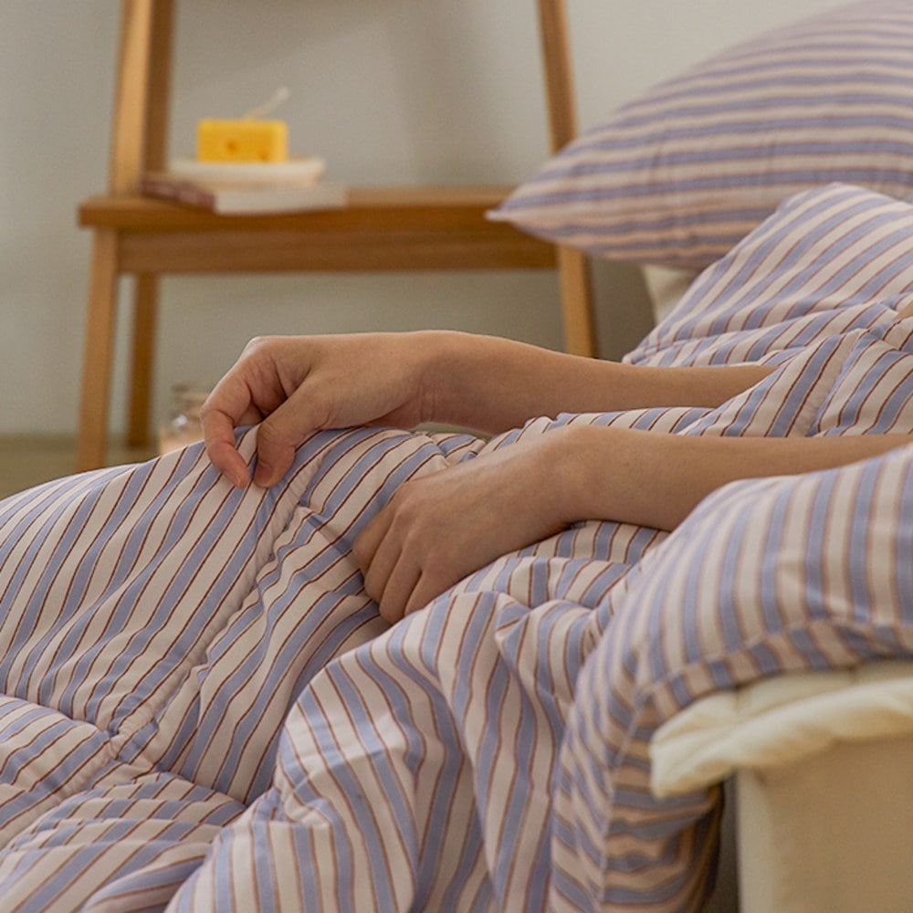 [薄い 綿入れの布団]アルペジオベーシックチリングストライプマイクロチャック布団 7,487円