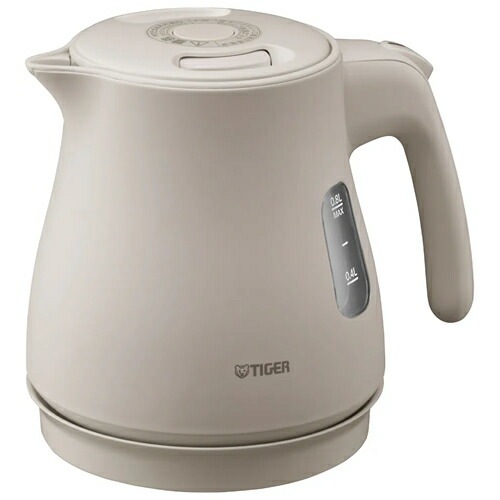 タイガー【TIGER】0.8L 蒸気レス電気ケトル QUICK＆SAFE＋ アーバンベージュ PCV-A080-CU【カップ1杯約57秒のスピード沸とう】