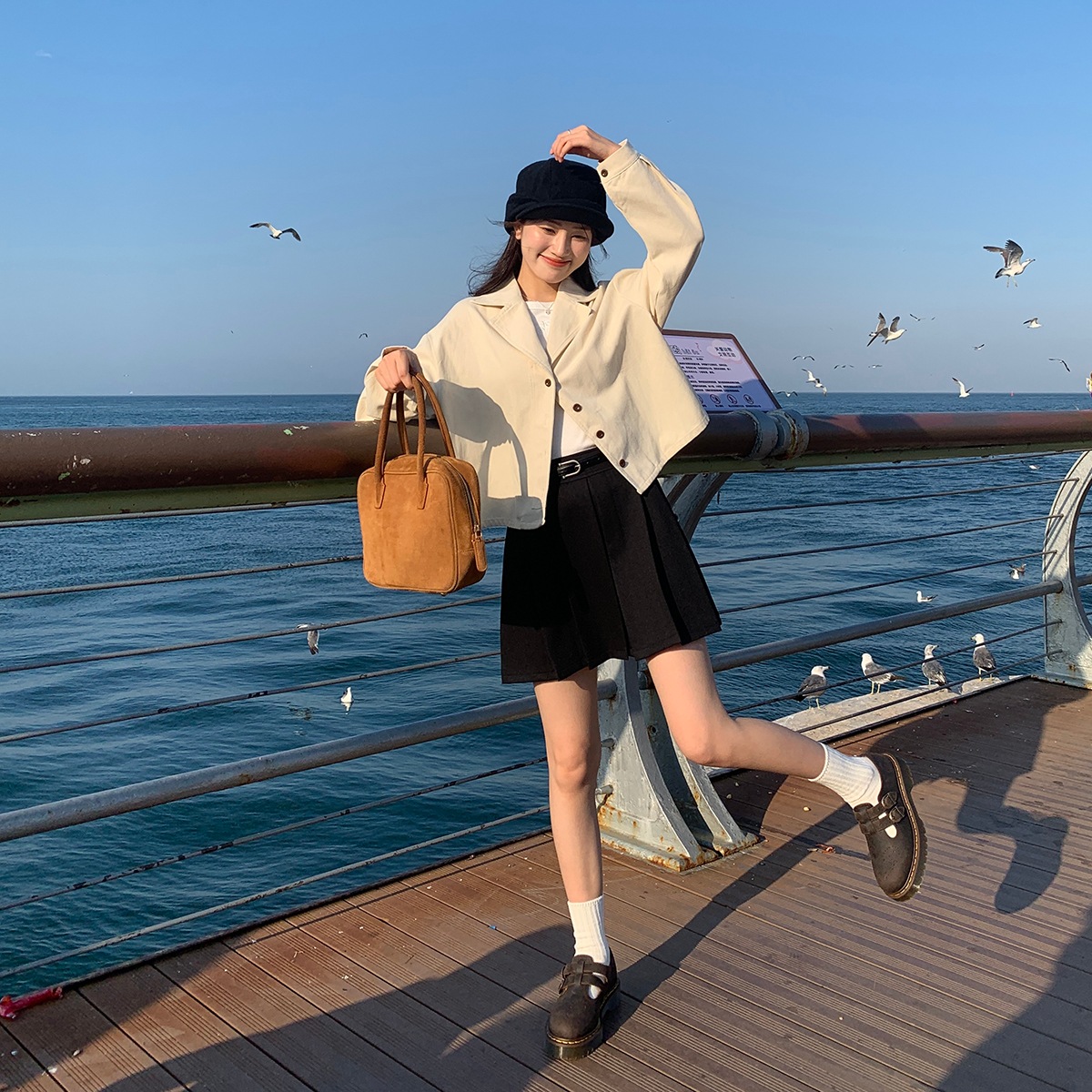 万能スリムジャケット レディース 2024秋 韓国風 雰囲気風 長袖 トップス