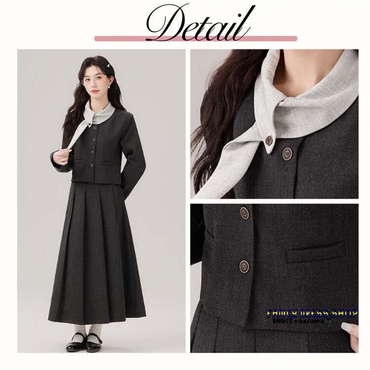 和服コスチュームコスチュームスーツ フォマール ママ セレモニー スーツ 母親 ロングスカート 30代 おしゃれ 【制服標準装備】レディース 20代 コート スカート スーツ きれいめ ロング丈