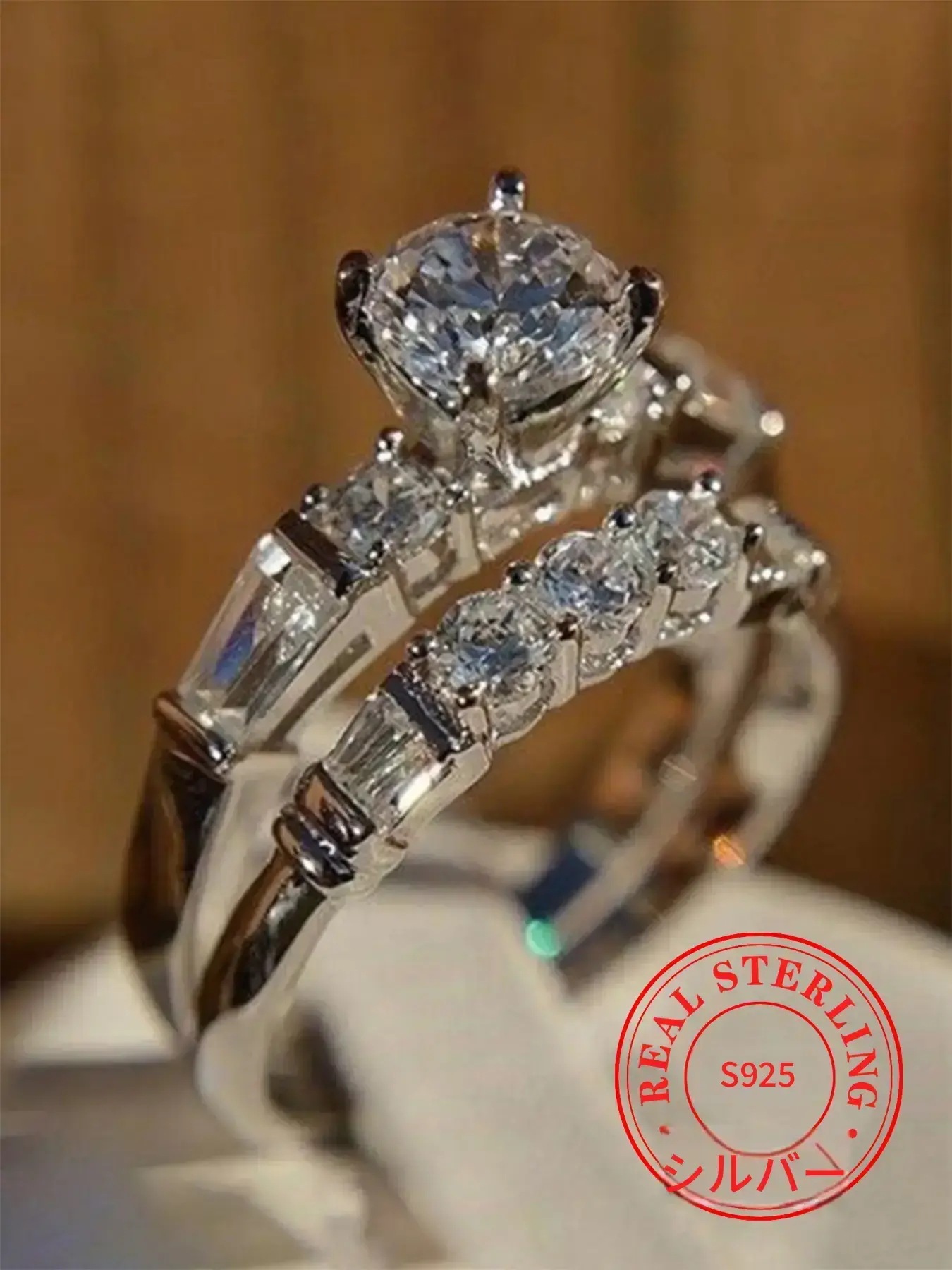 S925スターリングシルバー製レディースファッションプロミスリング彼女へのラグジュアリーな婚約指輪パーティーや日常使いに最適なファッションジュエリートレンディでどんなスタイルにも合わせやすく誕