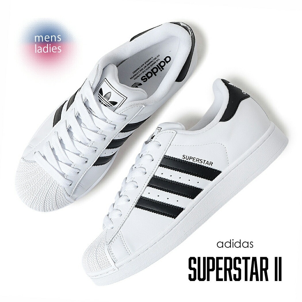 adidas アディダス スーパースター 2 スニーカー SUPERSTAR II FTWR WHITE/CORE BLACK ( 白 ホワイト 黒 ブラック IH8659 )