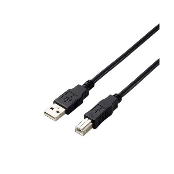 （まとめ）エレコム USB2.0 A-Bケーブル3.0m RoHS指令準拠（10物質） U2C-AB30BK/ID 1本(×3セット)