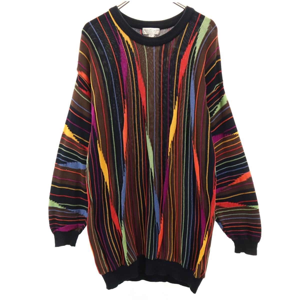 NormThompson BY TUNDRA ノームトンプソンバイツンドラ 90s オールド ストライプ柄 長袖 3D ニット L メンズ 古着 8,259円