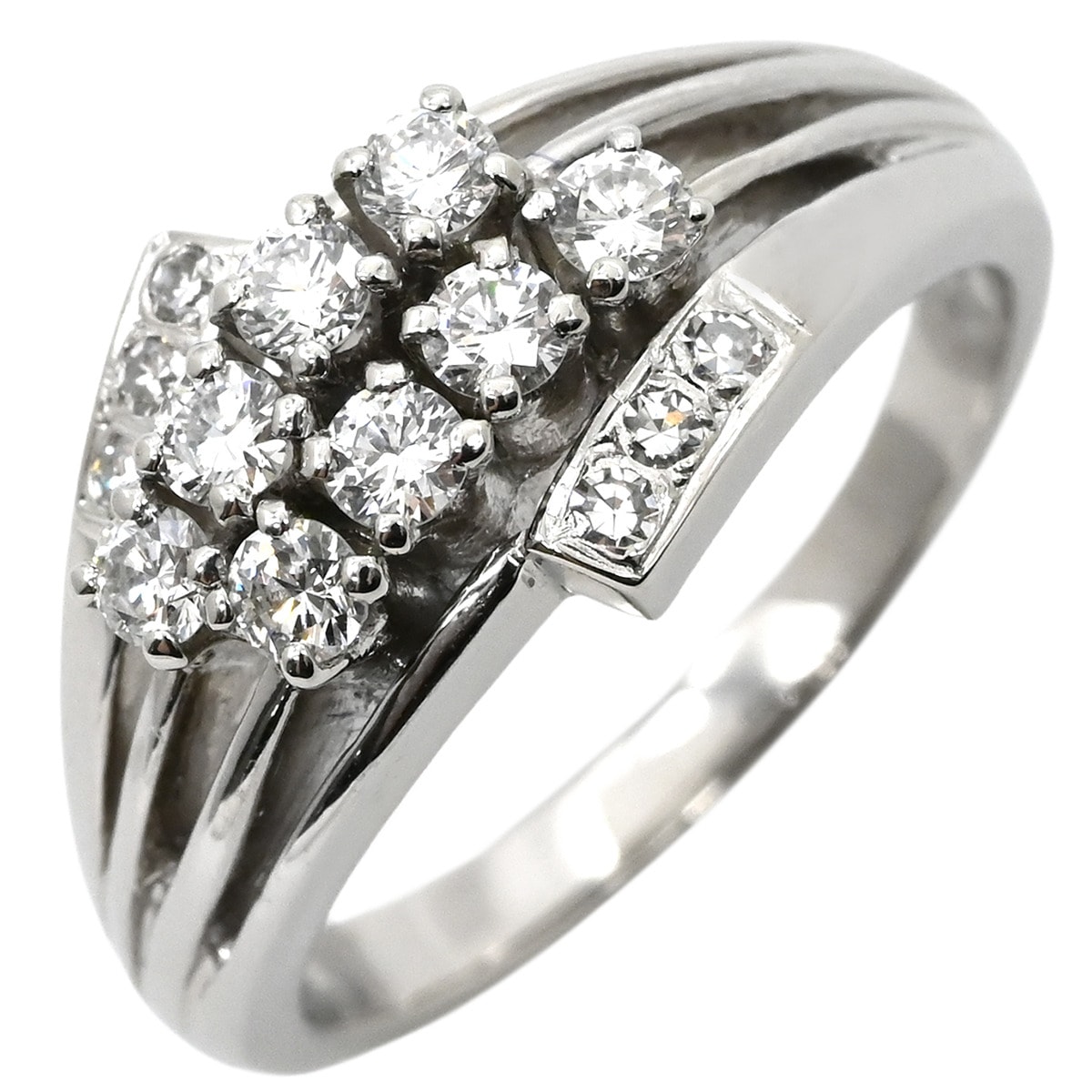 ミキモト リング 指輪 ダイヤモンド リング プラチナシルバー MIKIMOTO 0.46ct Pt950 PT 12号【中古】