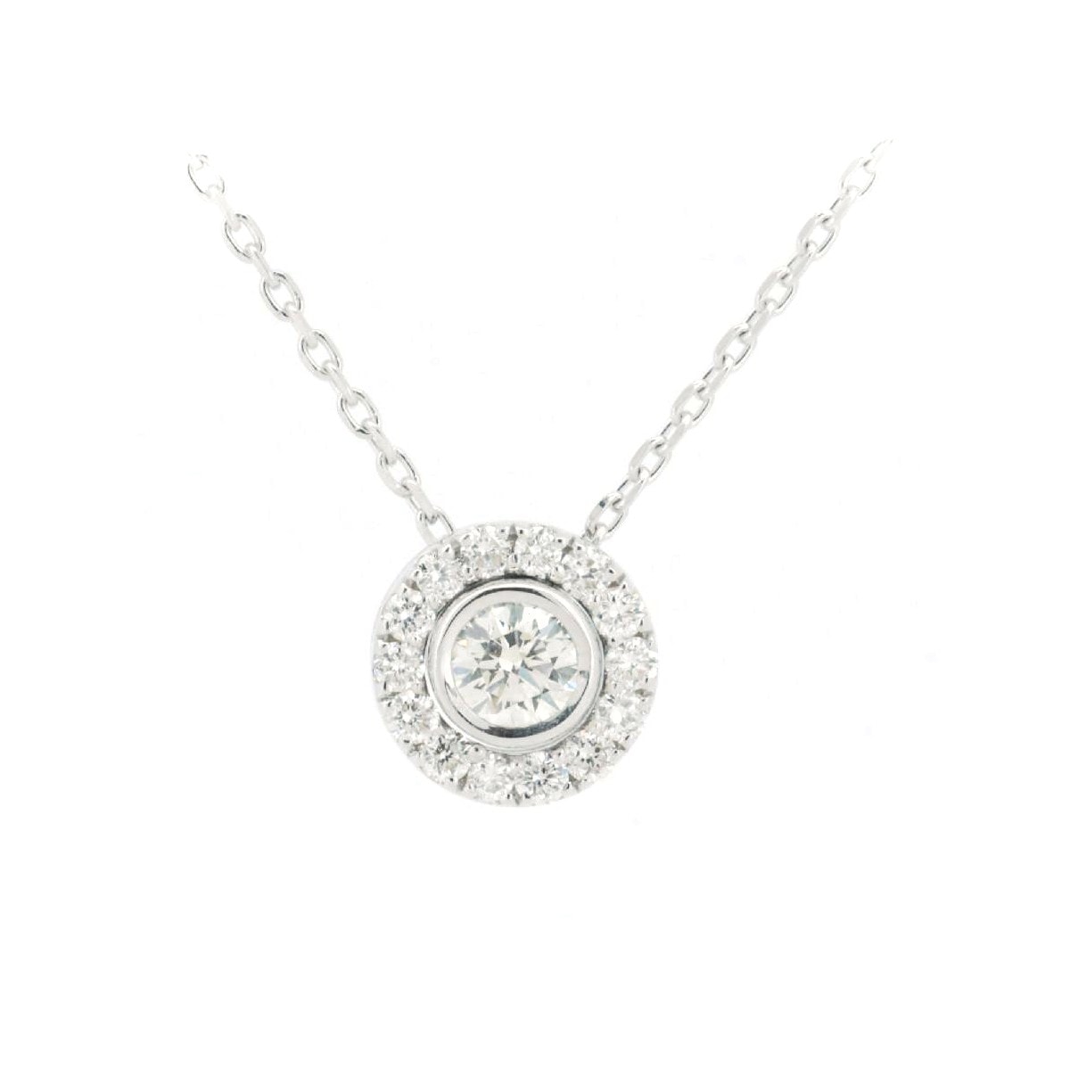 ヴァレッタオッターヴァ ダイヤモンド ネックレス 0.32ct K18WG(18金 ホワイトゴールド) 質屋出品