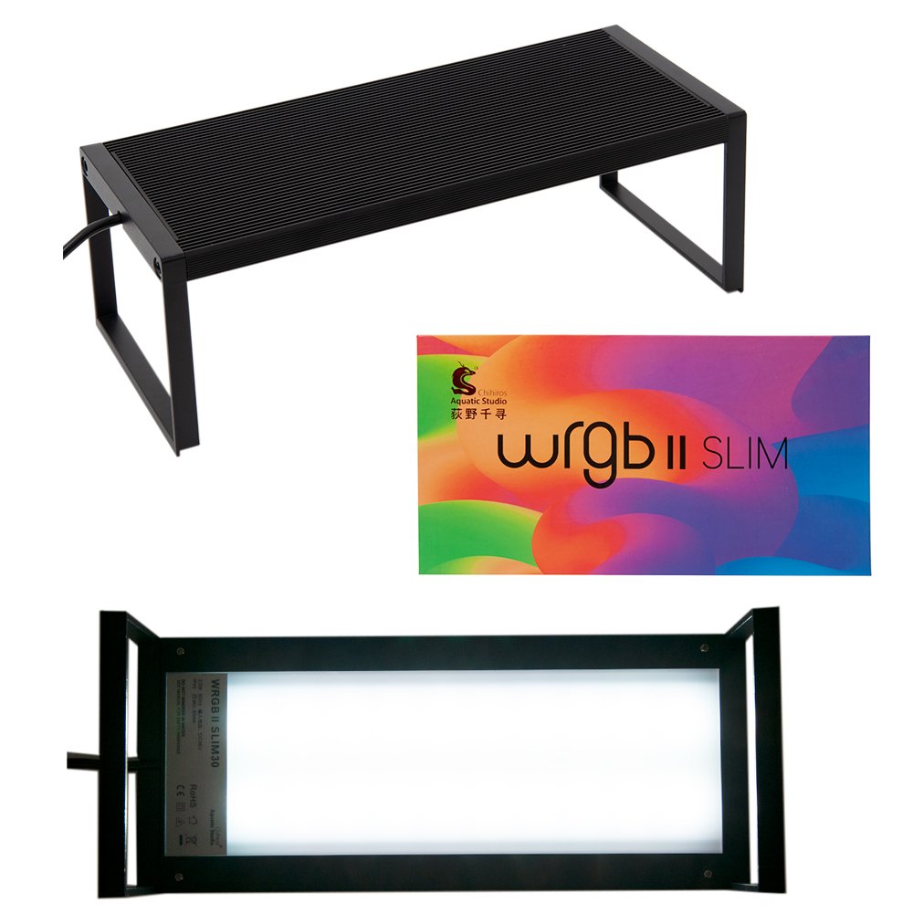 Ｃｈｉｈｉｒｏｓ　ＬＥＤ　ＷＲＧＢ２　ＳＬＩＭ３０　ブラック　ＲＧＢライト　調光機能付き　１２００ｌｍ　熱帯魚　アクアリウム　水槽照明　ＣＲＣ10―15―10―20―40