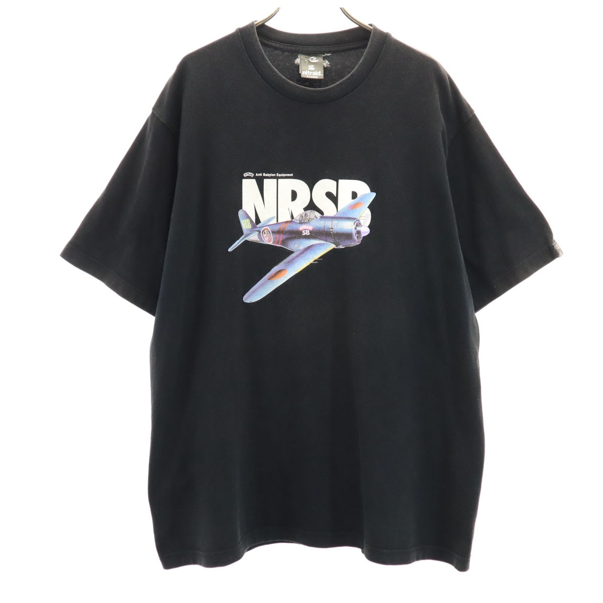 nitraid ナイトレイド 日本製 NRSB 半袖 Tシャツ XL ブラック メンズ 古着