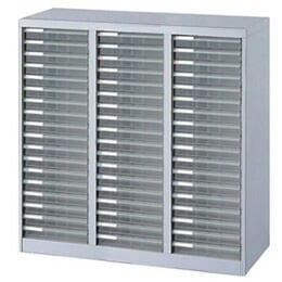 ナカバヤシNakabayashi アバンテV2フロアケースA4浅型18段×3 AF-54ニューグレ