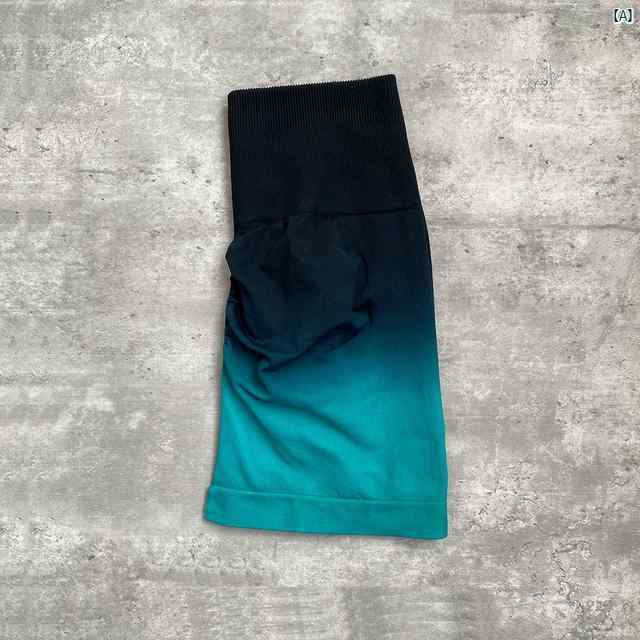 レディースファッション　かわいい　オシャレ　海外 グラデーション ハイウエスト ストレッチ ヒップ リフト ジム パンツ リフティング フィットネス 5,798円