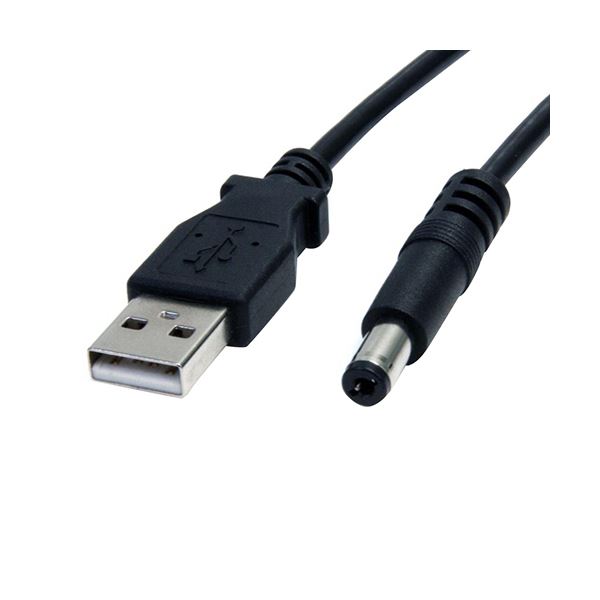 (まとめ)StarTech USB-5VDC電源供給ケーブル 91cm DCプラグ(外形5.5m/内径2.1mm) ブラック USB2TYPEM 1本(×10セット)
