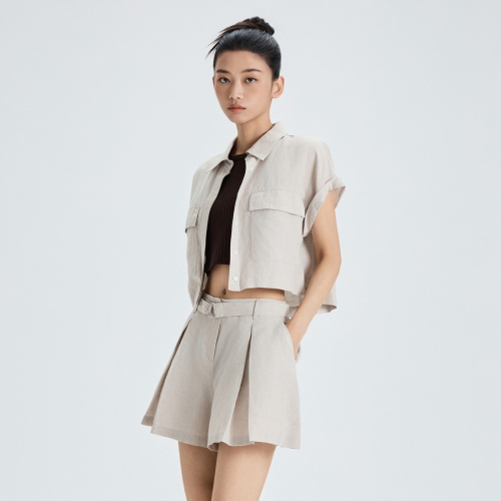 MIXXO リネン半袖シャツ_MIWYAF730B