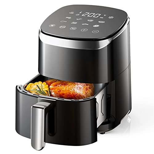 ノンフライヤー 4.5L大容量 電気フライヤー ノンオイル 揚げ物 惣菜 15人 エアーフライヤー LEDディスプレイ タッチパネル タイマー 温度調整 日本語説明書 日本語レシピ付き PSE認証済