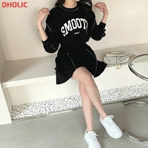 [メガ割りSALE]SMOOTH配色ステッチスウェット&キュロットショートパンツSET