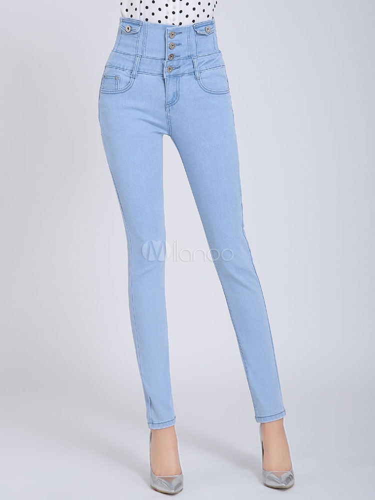 女性のファッションストレートスキニージーンズ