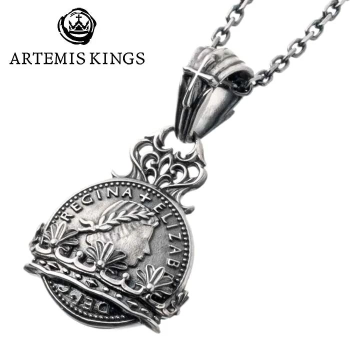 アルテミスキングス ARTEMISKINGS 幸せの クラウン コイン シルバー ネックレス ペンダント AKP0143 13,728円