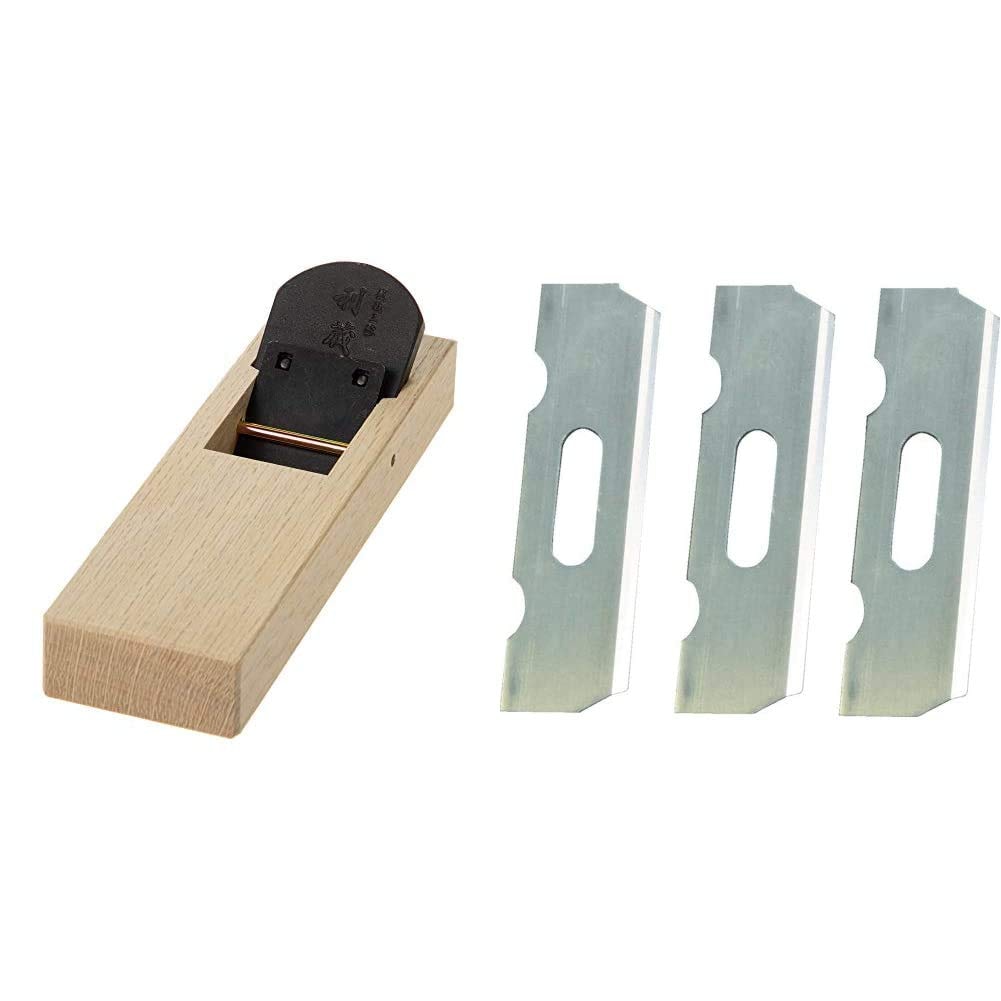 角利 利蔵 替刃式鉋 42mm & 角利 利蔵 替刃式鉋 替刃 42mm 3枚入【セット買い】