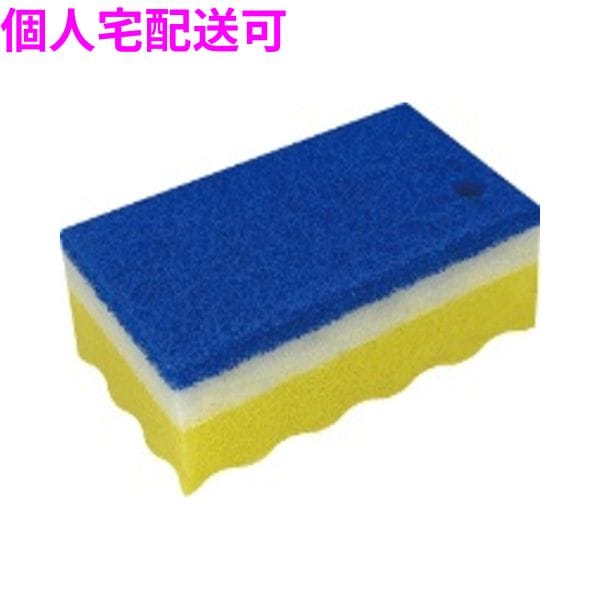 業務用　アクリル樹脂加工スポンジタワシ　イエロー　ストロングSA-24　10個×6袋入（60個）【取り寄せ商品・即納不可・代引き不可・返品不可】