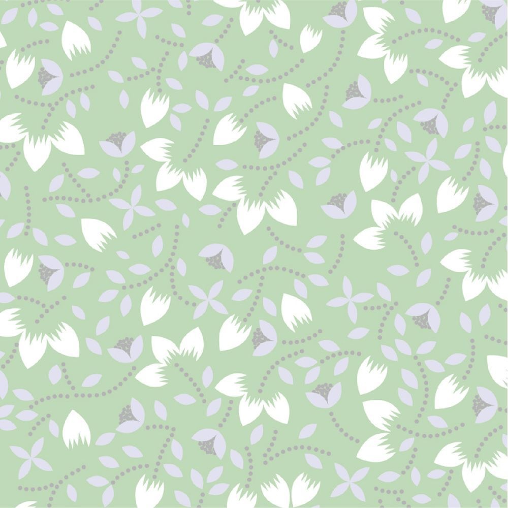 （まとめ買い）ササガワ 包装紙 花柄 グリヴェール 半才判 50枚入 49-1503 [x3]