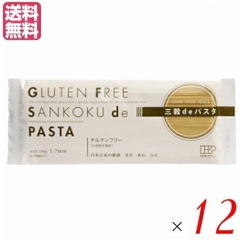 グルテンフリー パスタ マクロビ 創健社 三穀ｄｅパスタ 180g 12袋セット